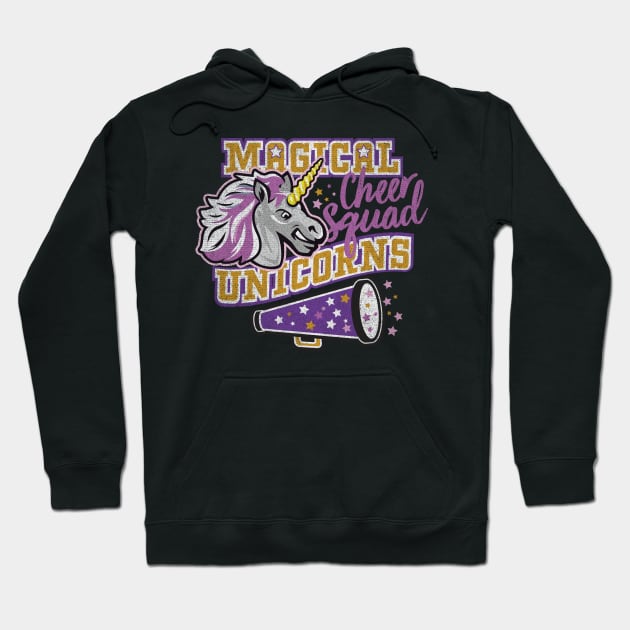 Magical Unicorns Cheer Squad Shirt Cute Unicorn Cheerleaders Hoodie by spacedust